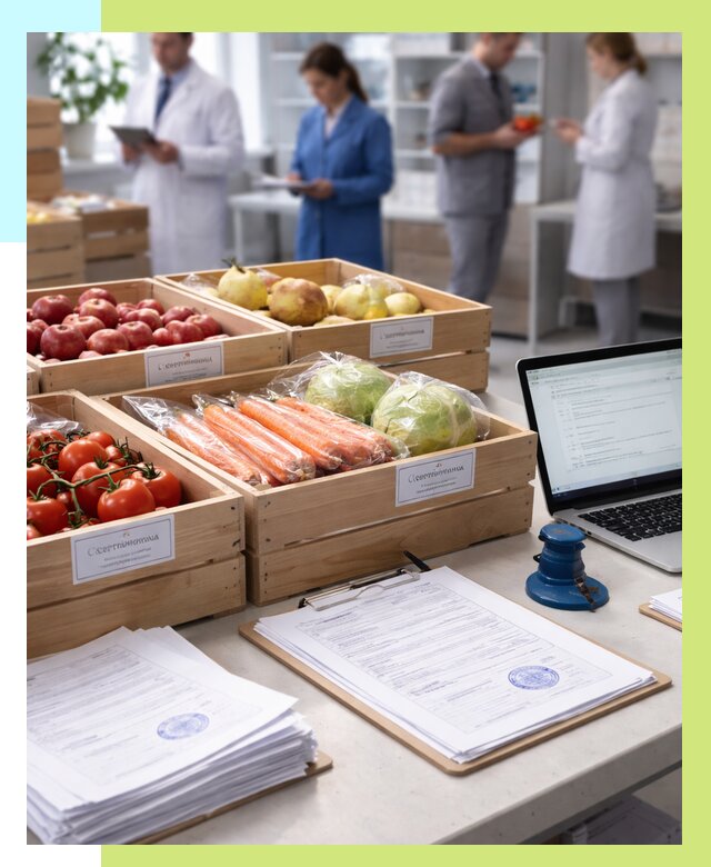 Сертификация овощей и фруктов в Балахне от 8881 р. | Алешин-Блх