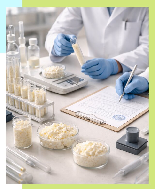 Сертификация творога в Балахне от 12538 р. под ключ | Алешин-Блх