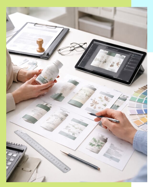 Профессиональная разработка дизайна и текста этикетки продукции в Балахне