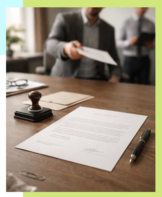 Отказное письмо по сертификации в Балахне от 3657 р. | Алешин-Блх